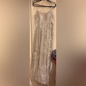 Silver Sequin Maxi Dress Windsor